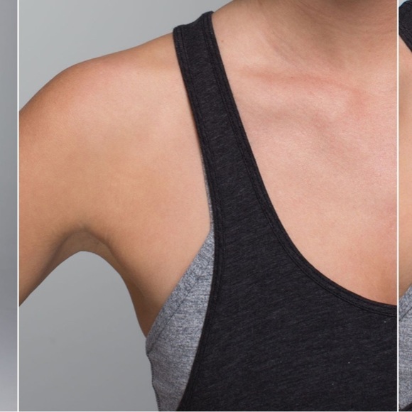 Lululemon Heathered Black Torque Tank - Picture 3 of 10